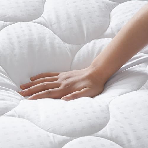 LEISURE TOWN Full XL Mattress Pad Cover Cooling Mattress Topper Cotton Top Pillow Top with Snow Down Alternative Fill (8-21 Inch Fitted Deep Pocket)(54"x80")