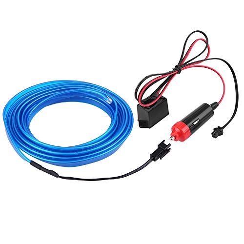 Samochodowe Taśmy LED Światła Panel Samochodowy Taśma Neonowa Niebieska Zimna Dioda LED Wnętrze Atmosfera Światła Wykończenia 12V Neonowe świecące Stroboskopowe światła z Drutu Elektroluminescencyjneg