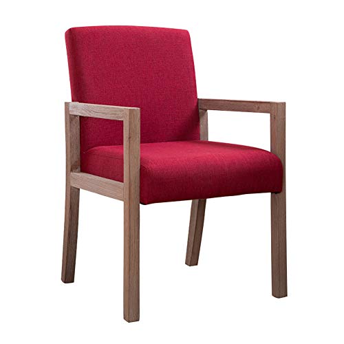 Silla ergonómica de madera maciza con respaldo cómodo, ideal para cocina, comedor, oficina, cafetería, restaurante, conferencia o recepción. Elegante asiento de ocio