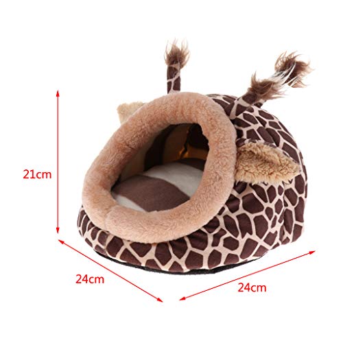 SM SunniMix Schattig klein dier hol warm flanel voor chinchilla cavia's ratten muizen hamsters giraf - Image 7