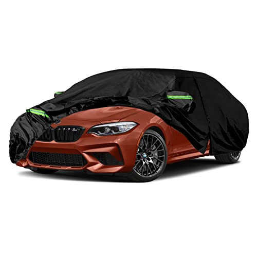 Waterproof Car Cover Replace for BMW M2 2 Series 2014-2025 (F22/F23 G42 F87 218i 220i 230i 228i 235i 240i), 210T Custom-Fit Protector with Night Reflective Strips for Snow Rain Dust Protection