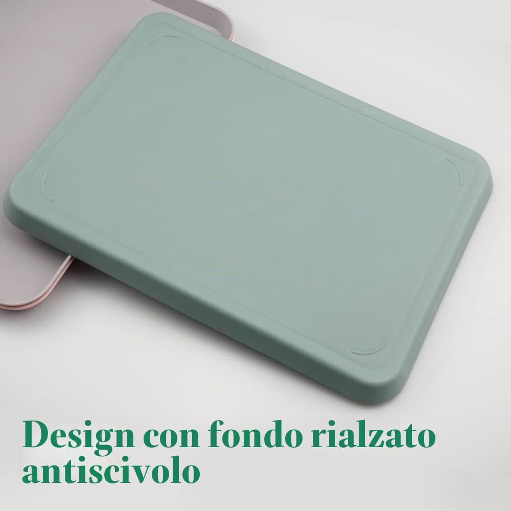 3 Pezzi Vassoio Plastica Rettangolare, Vassoio Caffe, Vassoi Fast Food, Vassoi Plastica per Feste, Cucina, Sala da Pranzo, Caffetteria, 3 Colori, 29,5 x 21 cm