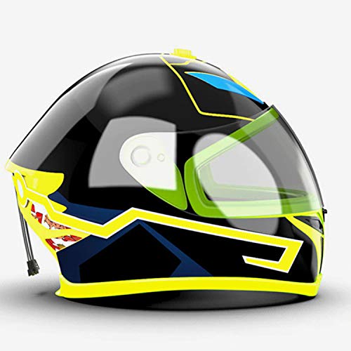 Image of Allextreme Acrylonitrile Butadiene Styrene Extps1D El Led Helmet Light Strip with 3 Modes Flashing Night Bike Motorcycle Riding Signal Sticker (Yellow), Motorcycling