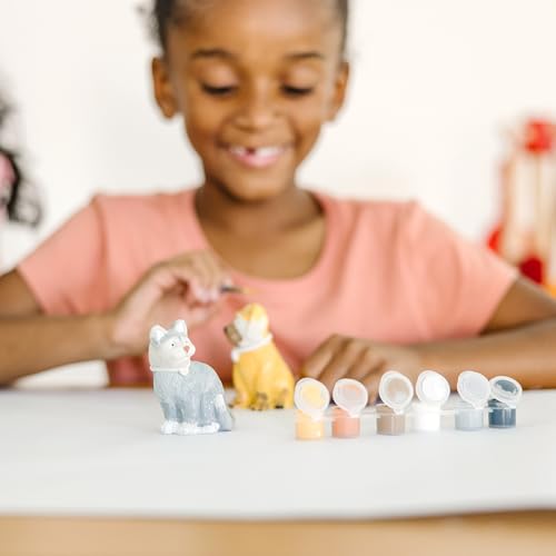 Image of Melissa & Doug Created by Me! Pet Figurines Craft Kit (Resin Dog and Cat, 6 Paints, Paintbrush)
