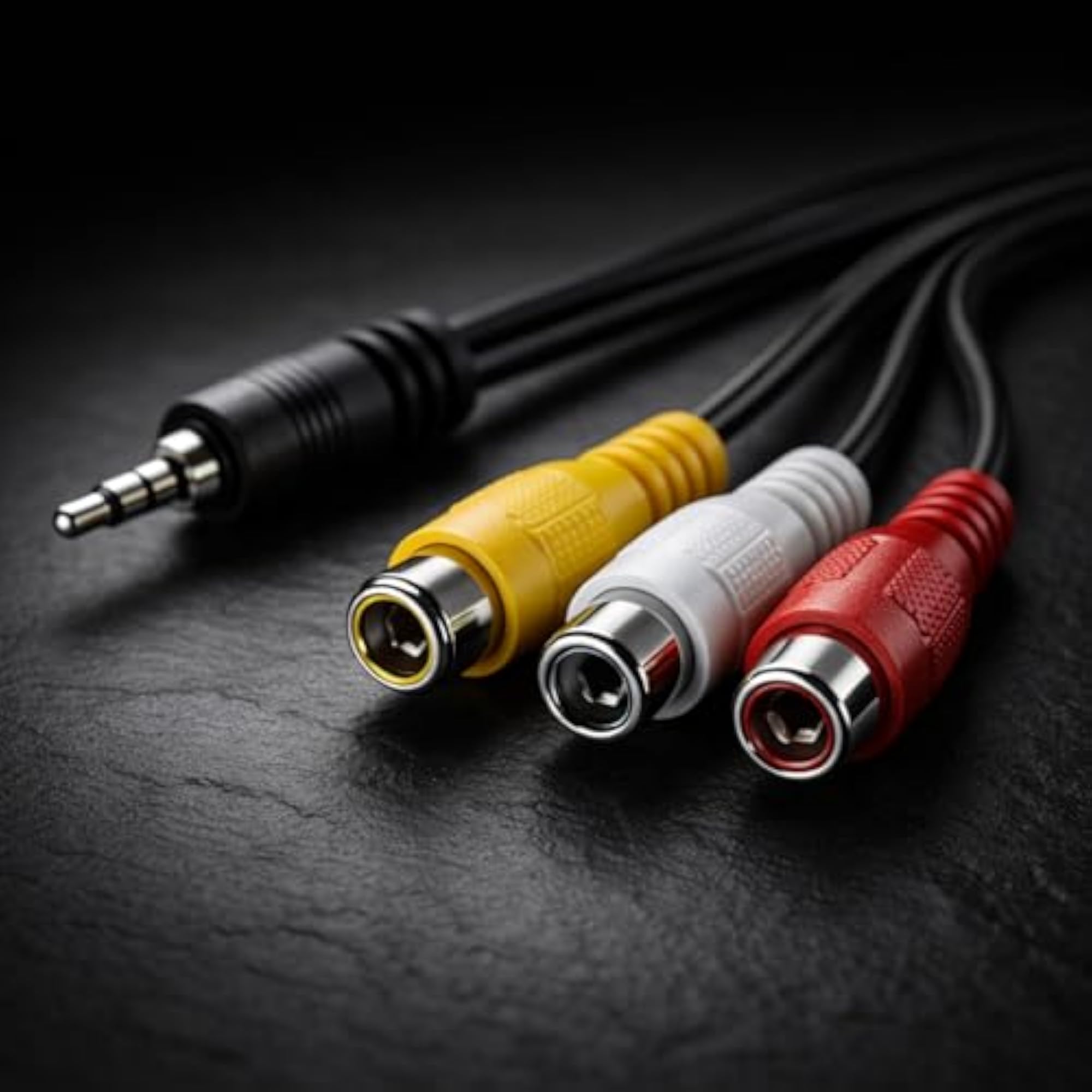 3.5mm Male Plug to 3 RCA Female Adapter Cable