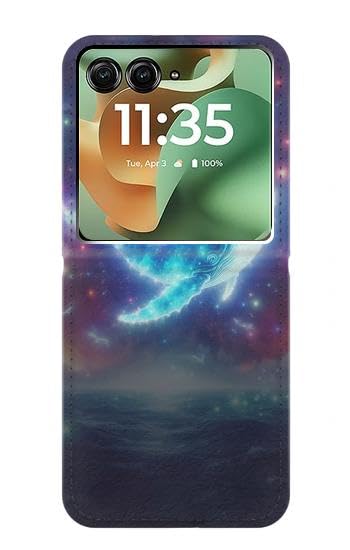 Etui Flip Cuir Motorola Razr+ Dream Whale Finition Fine Haute Qualité