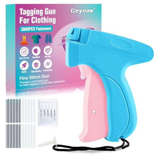 Image of Stitch Gun for Clothes - Stitchy Tagging Gun for Clothing, Handheld Stitch Gun Quick Clothing Fixer, Sewing Kit Includes 6 Needle,3000 Fasteners(1500 Black & 1500 White)