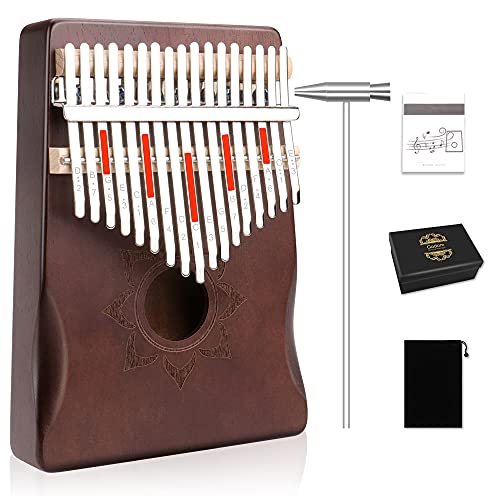 Kalimba Gadom Kalimba Piano à pouces, 17 clés, instrument professionnel, avec instructions d’apprentissage (français non… - Les Beatles, Paul McCartney, John Lennon, RIngo Starr, George Harrison Kalimba Gadom Kalimba Piano à pouces, 17 clés, instrument professionnel, avec instructions d'apprentissage (français non…