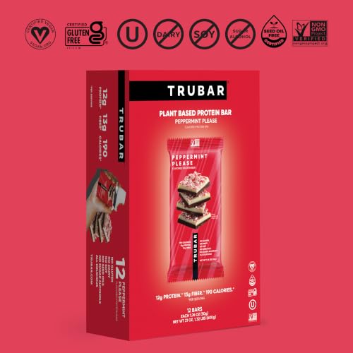 Image of TRUBAR Vegan Protein Bar, Peppermint Please, Plant Based, 12ct