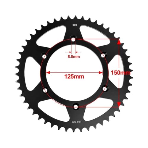 Piñón 520 50T 14T para solucionar el desgaste de transmisión en tu moto 5