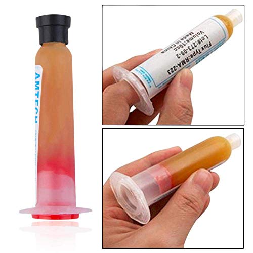 Image of Geek Lab Solder Flux Paste, Amtech RMA-223 PCB PGA BGA SMD Soldering Flux Paste, 10CC Convenient Syringe Tube. Portable Welding Flux for Phone BGA IC Chips Repair & Also For Electronics Assembly 5U