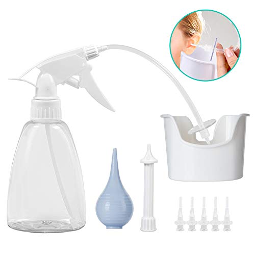 Ear Wax Removal Kit, Ear Wax Remover, 11-in-1 Ear Wax Removal Tool Kits for Ear Irrigation, Ear Washer Bottle System for Ear Cleaning, Earwax Remover for Adults, Kids and Elders