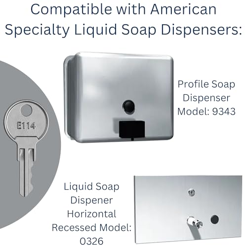 Image of E114 Dispenser Key for ASI Paper Towel, Toilet Paper and Soap Dispensers (1 Pack)