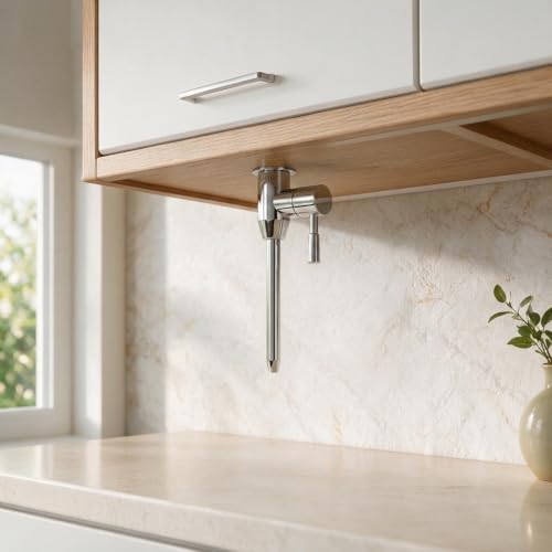 Image of Backline Stainless Steel RO Water Purifier Faucet Tap for Kitchen Cabinet Mount - Includes 1 /4 Inch Pipe & Fittings, Leakproof Design (Chrome Finish)