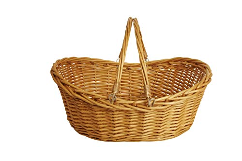 Wald Imports 1002-LG 19.5 in. Honey Finish Willow Basket