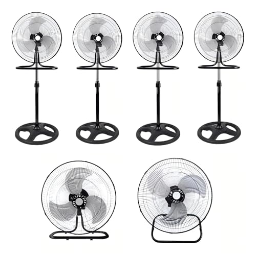 Ventilador Eléctrico 3 en 1 con Velocidades Ajustables – Para Mesa, Pared y Piso (4 PZ)