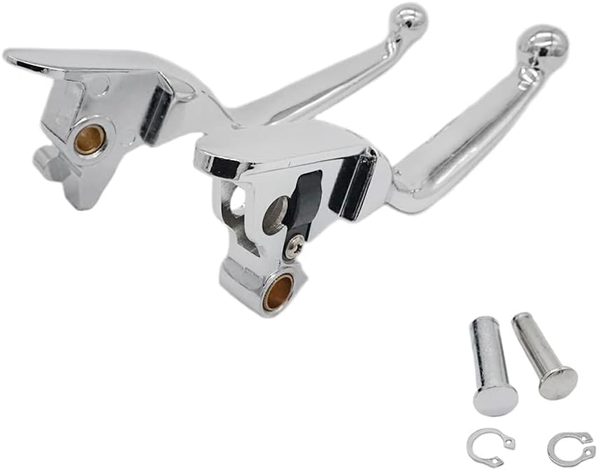 Chrome Brake Clutch Hand Lever Sets Pairs Aftermarket Part Compatible with Harley Davidson Dyna Softail Fat Boy Low Rider Super Glide Wide Glide Breakout 2018 2019 2020