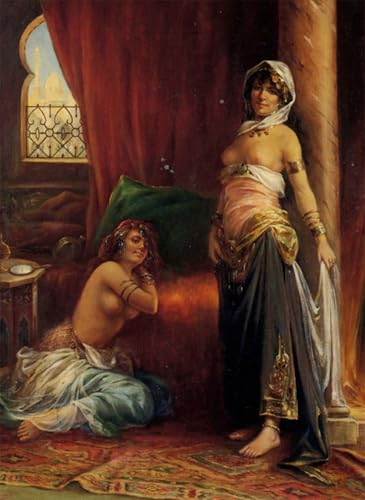 Reproduccion de lienzo Due bellezze Harem Henri Adriene Tanoux 60x90