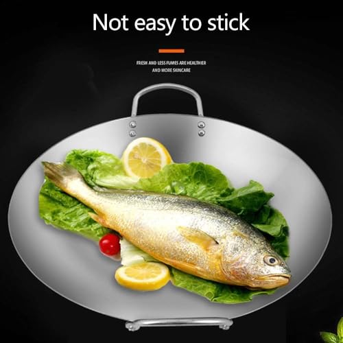 Wok de acero inoxidable sin antiadherente 34 cm miniatura 2