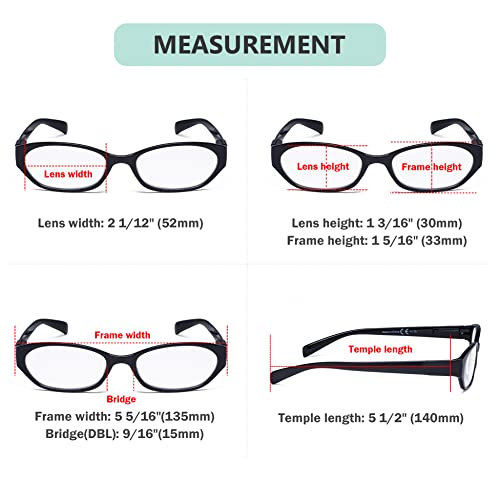 Image of Eyekepper 5 Pack Reading Glasses Women - Spring Hinge Ladies Readers +3.00
