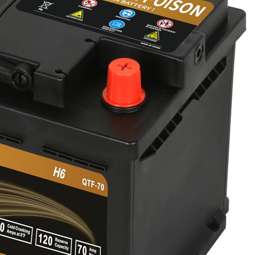 Weize Platinum AGM Battery BCI Group 48-12v 70ah H6 Size 48 Automotive Battery, 120RC, 760CCA, 36 Months Warranty, Dimensions 10.94" L x 6.89" W x 7.48" H - Image 4