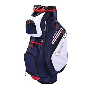 RAM Golf FX Deluxe Bolsa para Carrito DE Golf con 14 SEPARADORES Azul/Blanco/Rojo