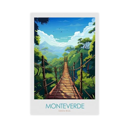 Costa Rica impression sur toile QOGDAF 60x90 cm pour décoration murale de voyage