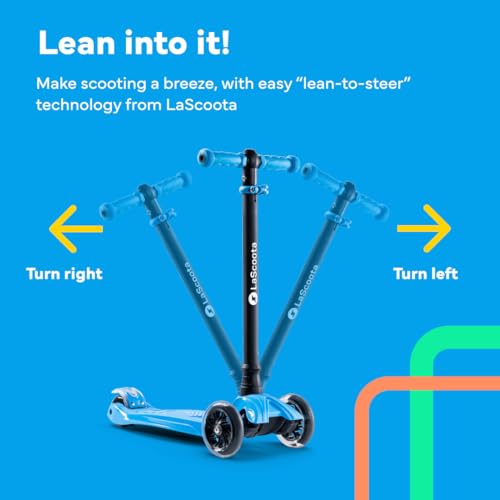 Image of LaScoota 2-in-1 Kids Kick Scooter, Adjustable Height Handlebars and Removable Seat, 3 LED Lighted Wheels and Anti-Slip Deck, for Boys & Girls Aged 3-12 and up to 100 Lbs.