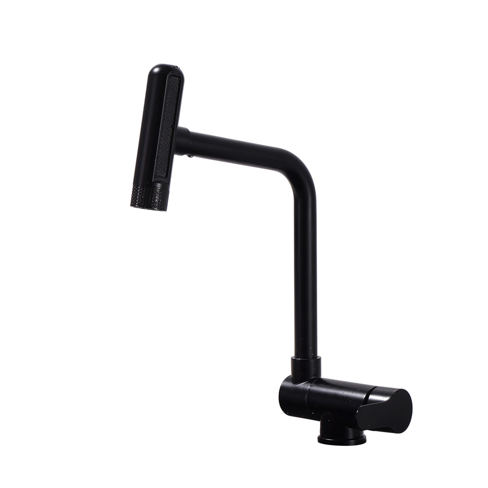 ZYCHSJXA Kitchen Sink Mixer Taps Swivel Single Lever Tap Black Folding Faucet L Spout Stainless