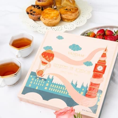 Image of VAHDAM Weekend in London Tea Gift Set Travel Edition Gift Box | 9 Varieties of Chai & Black Tea | Gluten-Free, Non-GMO | Gift for Women & Men