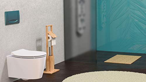EISL Bamboo TE-BA02 Bath Mat 50 x 70 cm, Light Brown, 70 x 50 cm (Rectangular) - Image 2