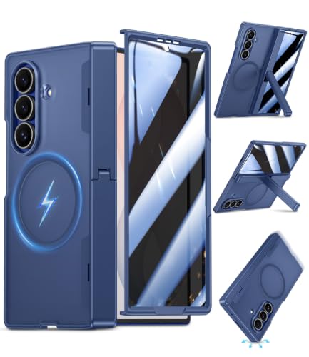 Samsung Galaxy Z Fold 8 Ultra�P�[�X�A�v���C�o�V�[�X�N���[���v���e�N�^�[�t���A�u���[ | MagSafe&�B���L�b�N�X�^���h&�q���W�ی�A�ϏՌ���w���C�ی�d�b�J�o�[�ɑΉ�