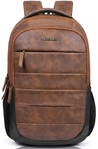 Image of HOT SHOT BAGS VINTAGE SERIES 1410 30L FAUX LEATHER 15.6 INCH|LAPTOP BAG|SCHOOL BAG|OFFICE BACKPACK |COLLEGE BACKPACK|WATER RESISTANT|LAPTOP BACKPACK FOR MEN & WOMEN