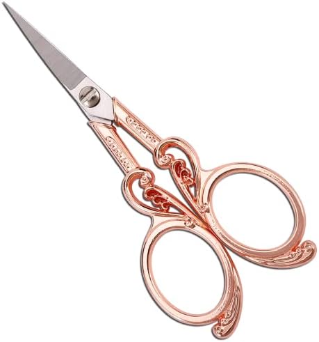 Weabetfu 3.6-inch Craft Scissors | Embroidery & Sewing Shears | DIY Needlework Tool With Leather Cover