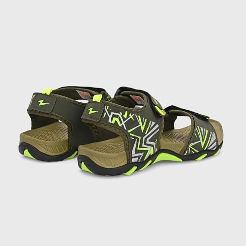 Image of Centrino Men's Phylon Sandals |Adjustable Velcro Strap Athletic Sandals |Geometric Wave Pattern Open Toe|Durable Rubber Sole Outdoor Water Sandals for Summer Beach Hiking Walking & Casual Wear (9352)