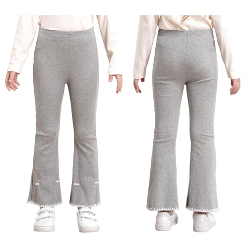 YiZYiF Toddler Girls Ruffle Leggings Flare Leg Pants Bell Bottoms Bootcut Spring Fall Clothes