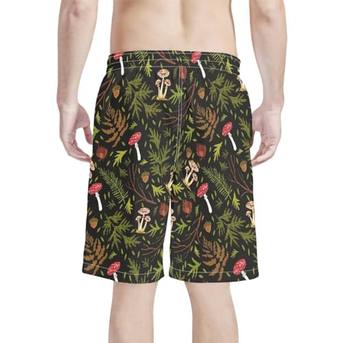 Yewattles Men's Mesh Shorts Casual Elastic Waist Drawstring Summer Beach Shorts3
