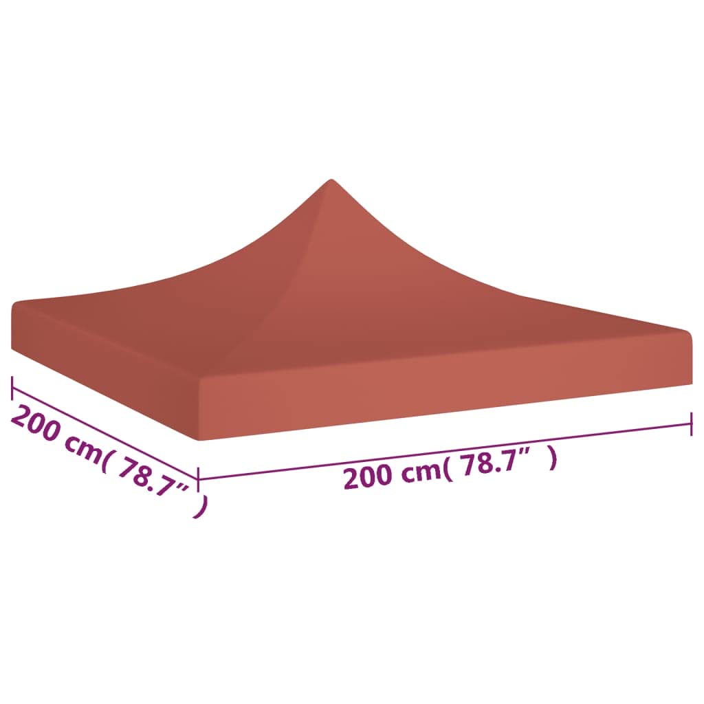 Tetto per Tendone,teli ombreggianti gazebo terrazzo esterno Robusto e durevole Adatto per esterni, campeggio, giardino, terrazza per Feste 2x2 m Terracotta 270 g/m²