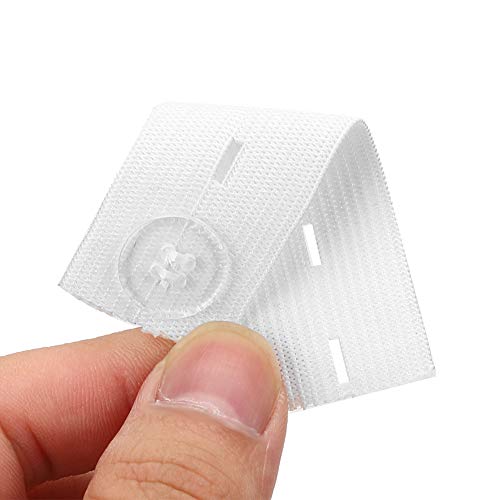 Image of Waistband Extender Waistband Extension Button Button Extender Extender Button Belt Lengthen Button Elastic Lengthen Button for Jeans Pants(White)