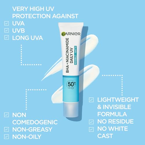 Garnier Sunscreen, With SPF50, Anti Imperfection Fluid, Prevents & Corrects Sun Damage, Invisible and Matte Finsih - Image 4