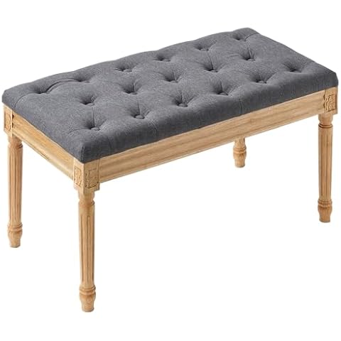 VEVOR Tufted Ottoman Bench with Foam Cushion Cover