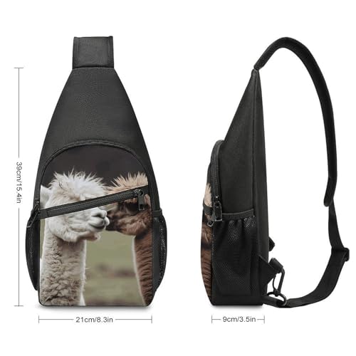 Bolso bandolera Funny Alpaca ligero para senderismo y viajes miniatura 2