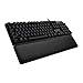 Logitech G513 mechanische Gaming-Tastatur, GX Blue Clicky Switches, RGB-Beleuchtung, USB-Durchschleife, Handballenauflage mit Memory Foam, Aluminium-Gehäuse, Deutsches QWERTZ-Layout - Carbon/Schwarz