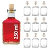 Casavetro heldere kurk Stop lege glazen flessen 250 ml Herbruikbare kurk deksels-luchtdicht voor Sloe Gin azijn bier Cider Soda wodka en Water (10 x 250 ml)