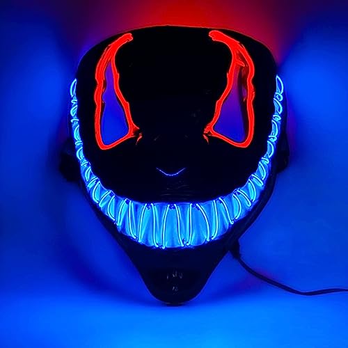 Wang Bao Halloween Led Mask,Light Up Halloween Scary Mask For Party Supplies Favor,Halloween Costume Mask For Man Women Cosplay thumb #5