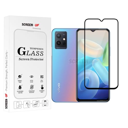Image of ScreenUp Tempered Glass For vivo Y55 5G - Ultra Clear, 9H Scratch Resistant, Full Coverage, Easy Install Screen Protector