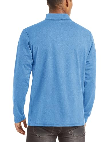 Image of TACVASEN Men's Sports Shirts 1 /4 Zip Long Sleeve Fleece Lined Running Workout Pullover Tops Sweatshirt