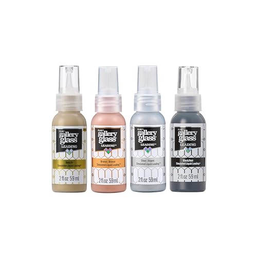 Gallery Glass Liquid Leading Kit Perfect for DIY Stained Glass Paint Projects Set of 4 PROMOGGLL24