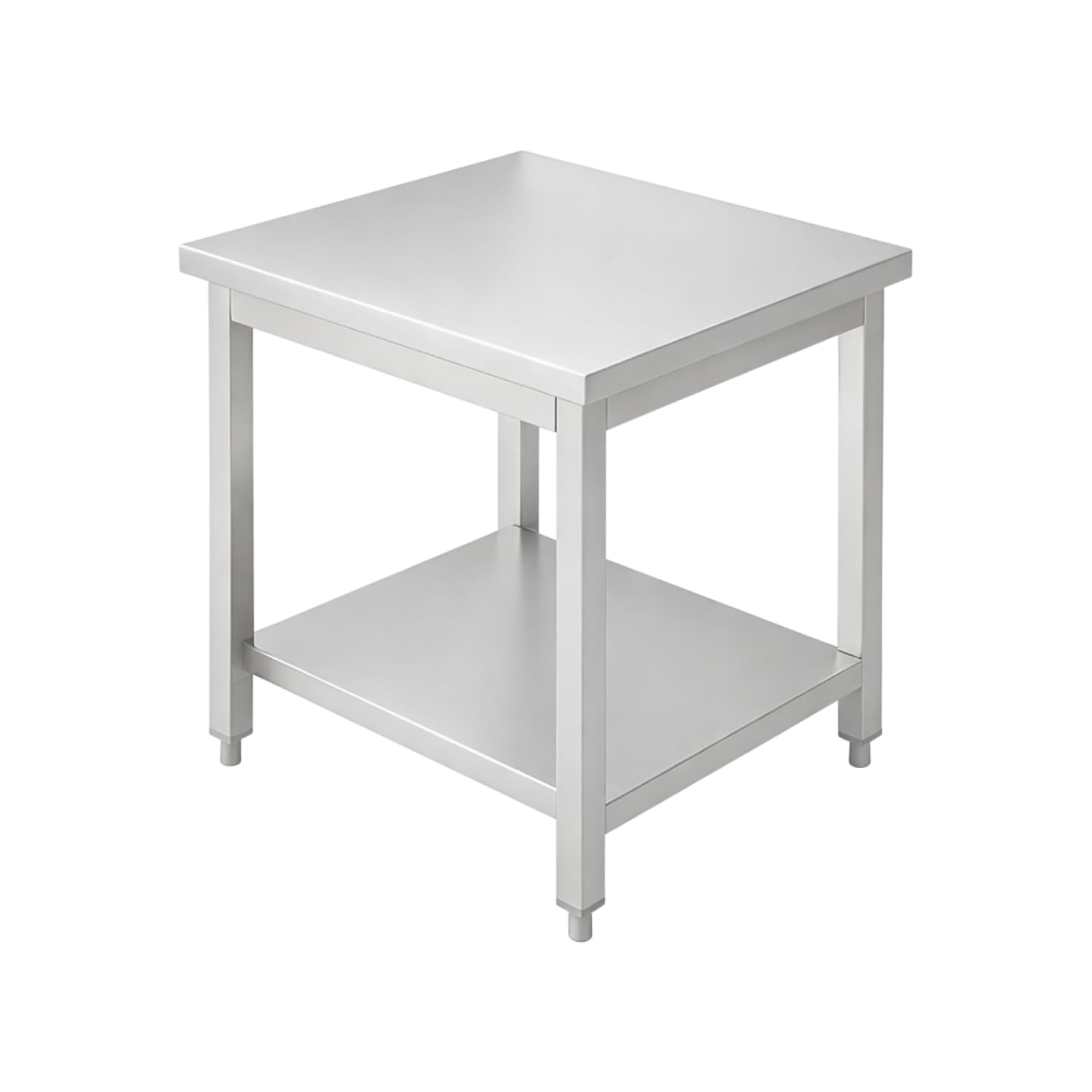 Générique Table INOX Centrale Professionnelle – 600 × 700 mm – Étagère Basse – Hauteur 850 mm