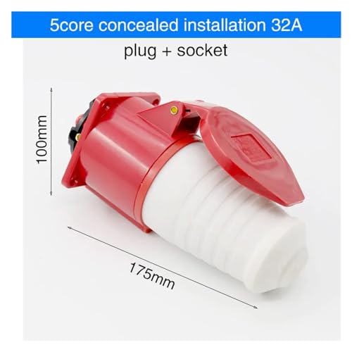 Conector Aéreo Industrial Resistente Al Agua 3-5 Pines 32A miniatura 2